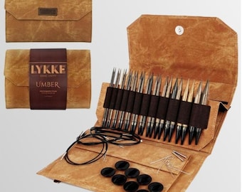 Ensemble d'aiguilles Lykke pointes d'aiguilles interchangeables 3,5-12 mm couleur umber 5132610