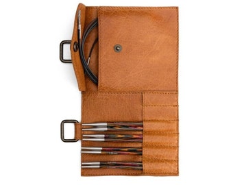 muud Carita B removable leather case for knitting needles etc. Accessories color whiskey