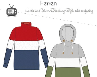 Sudadera con capucha de escarabajo de hilo con patrón de corte de papel Toni hombre 2xs-4xl No. 106