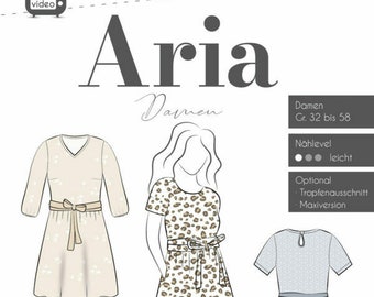 Sewing pattern Aria women's summer dress thread beetle size: 32 to 58 No. 1000109