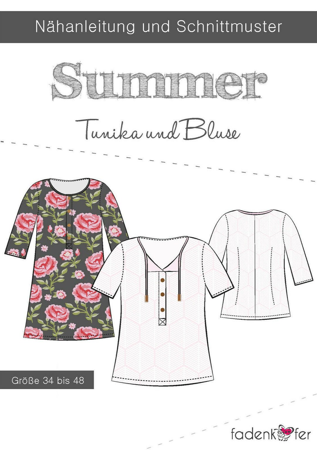 Paper Pattern Summer Tunic/blouse Ladies Thread Beetle 34-48 No. 33 - Etsy