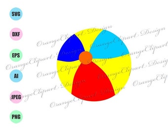 beach ball template etsy