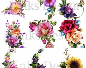Download Waterslide Decals For Tumblers Flowers Etsy