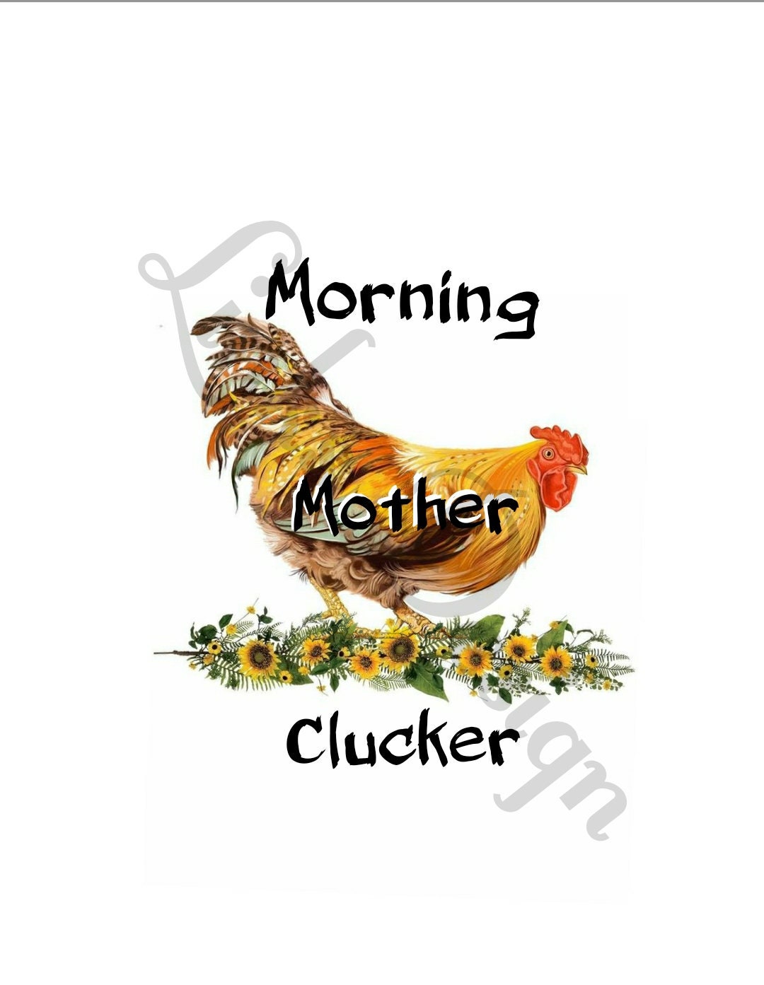 Morning Mother Clucker Chicken Rooster Waterslide Decal for - Etsy UK