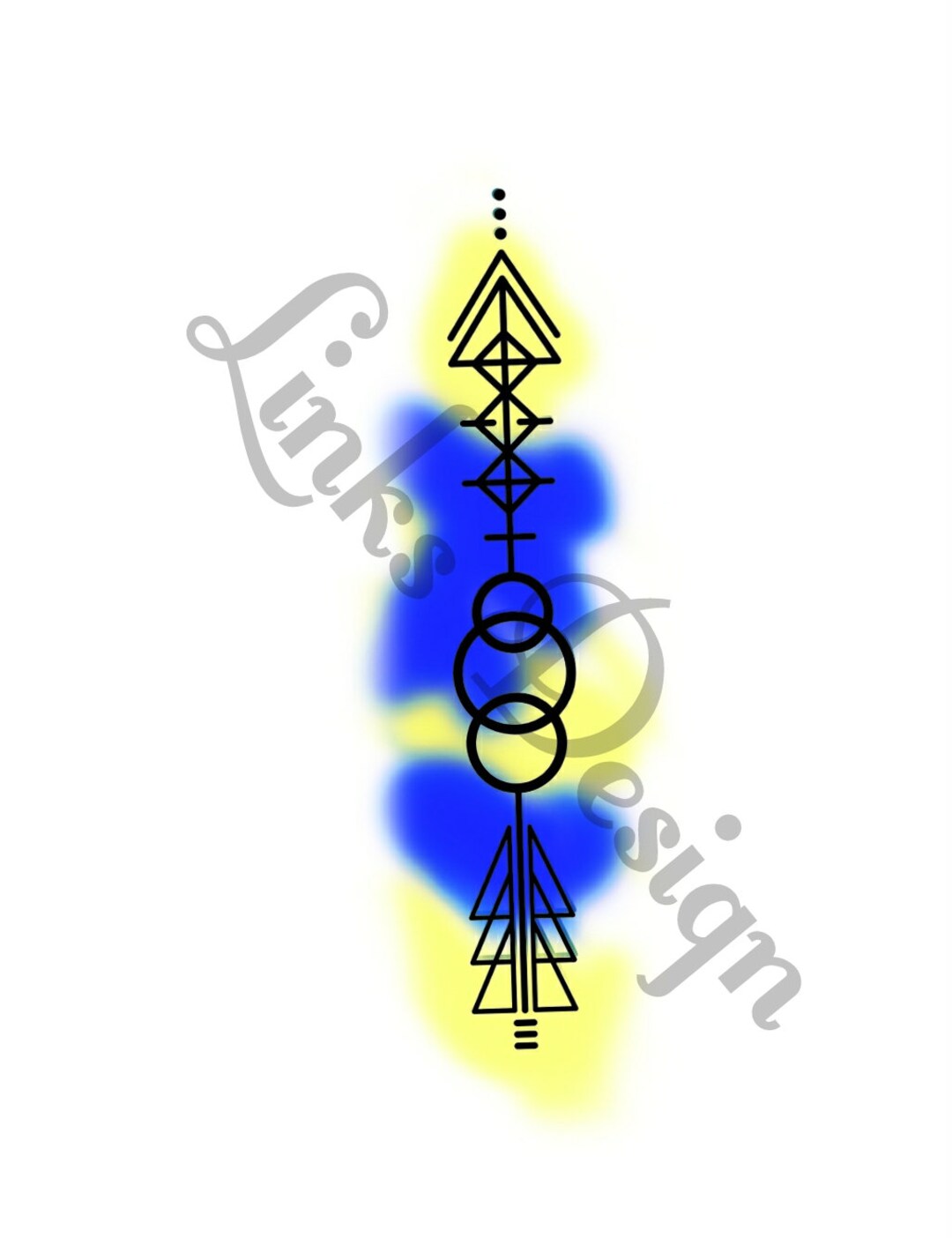 Yellow and Blue Arrow Down Syndrome Waterslide Decal for Tumblers - Etsy