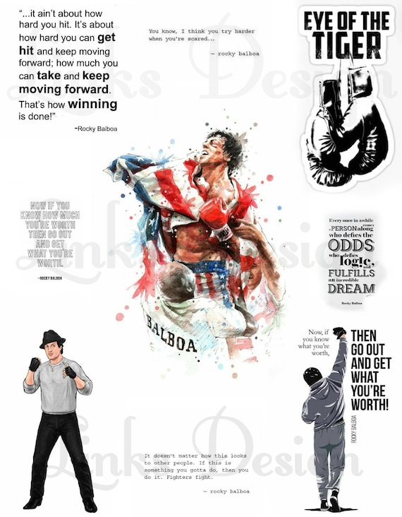 Rocky Balboa Waterslide Decal for Tumblers