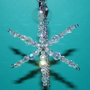 Assorted Beaded Prism Snowflake Suncatchers, Window, Sliding Door, Car Mirror Suncatchers