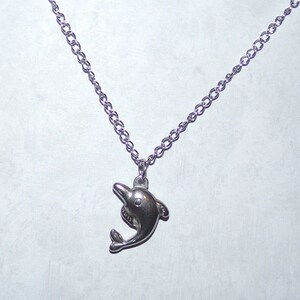 Stainless Steel Necklace, Dolphin Pendant Necklace