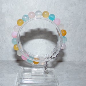 Men&#39;s/Woman&#39;s Gemstone Bead Bracelet, 8mm Morganite Bracelet