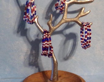 Patriotic Memory Wire Bracelet Sets, Adjustable