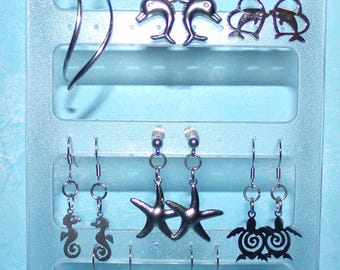 Assorted Stainless Steel Charm Drop Earrings