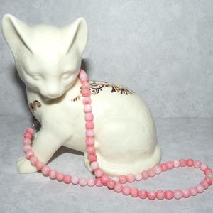 Pink Shell Bead Necklace, Beaded Shell Necklace