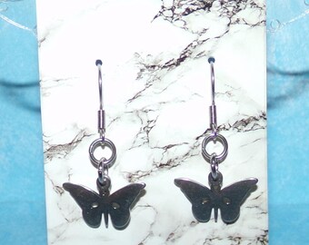 Stainless Steel Charm Dangle Earrings, Hypoallergenic