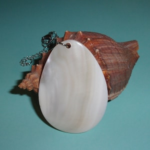 Teardrop Pendant Necklace, Mother of Pearl Pendant Necklace