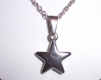 Stainless Steel Necklace, Stainless Steel Star Pendant Necklace