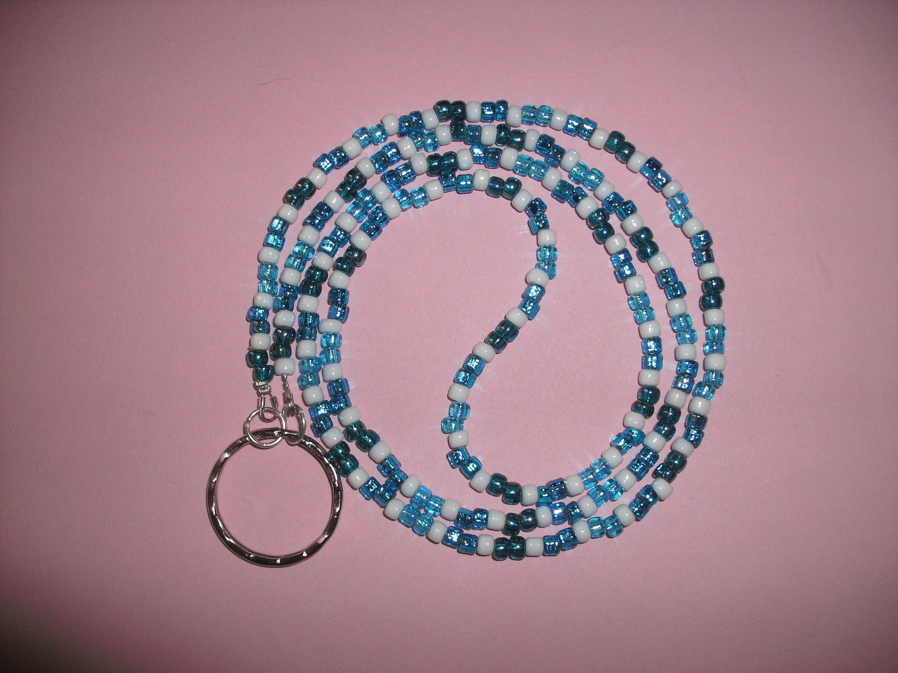Sunglasses Lanyard Leash Ocean Blues Combo Eyeglass Loop Necklace Reading Glasses Holder Blue Green Necklace Beaded Glasses Chain