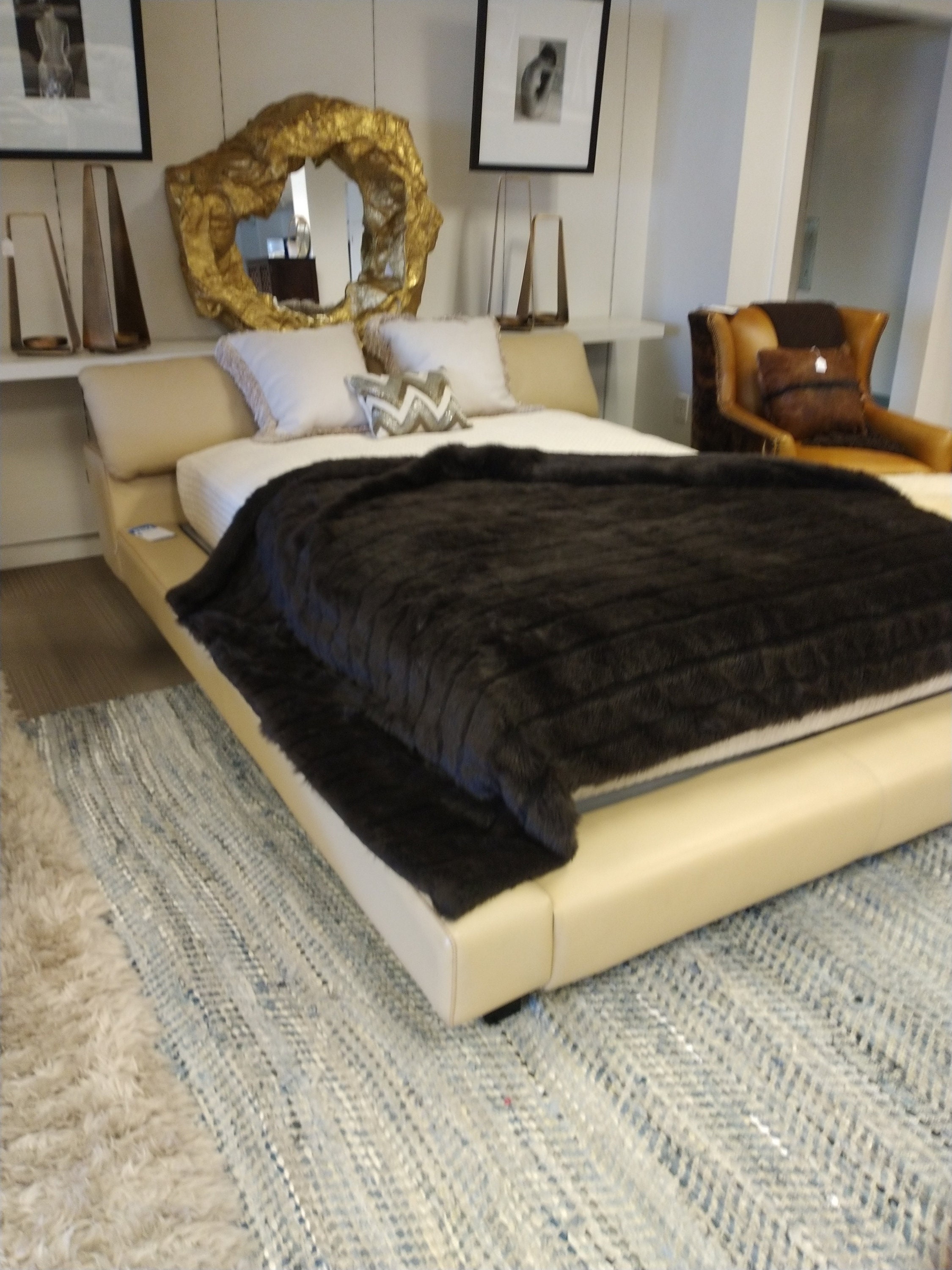 Roche Bobois Vintage Leather Queen Bed Etsy