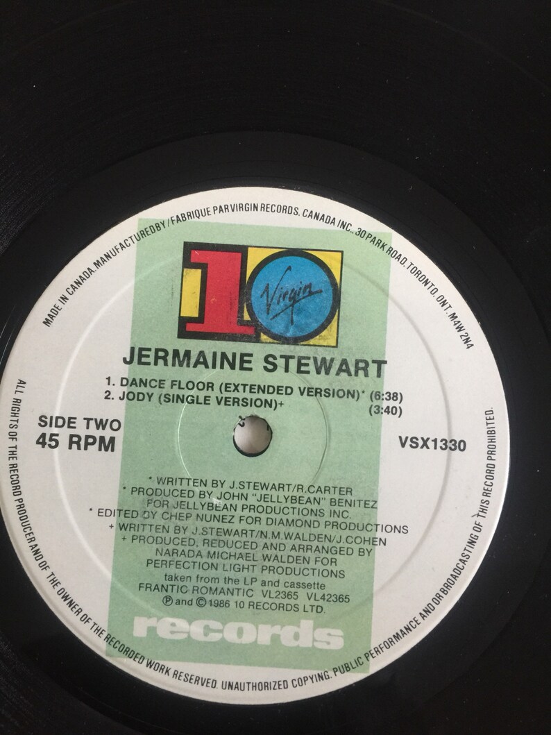 JERMAINE STEWART Jody Vinyl Record VSX1330 Etsy