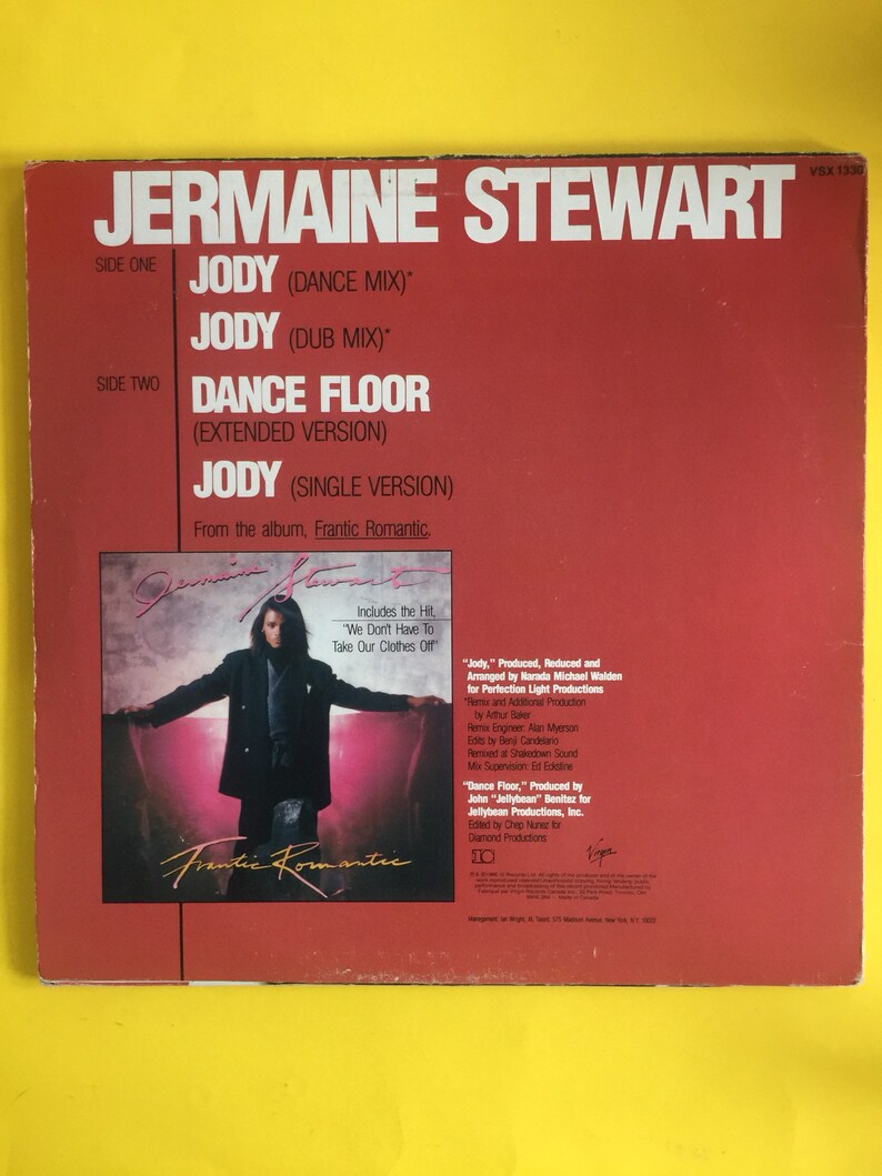 JERMAINE STEWART Jody Vinyl Record VSX1330 Etsy