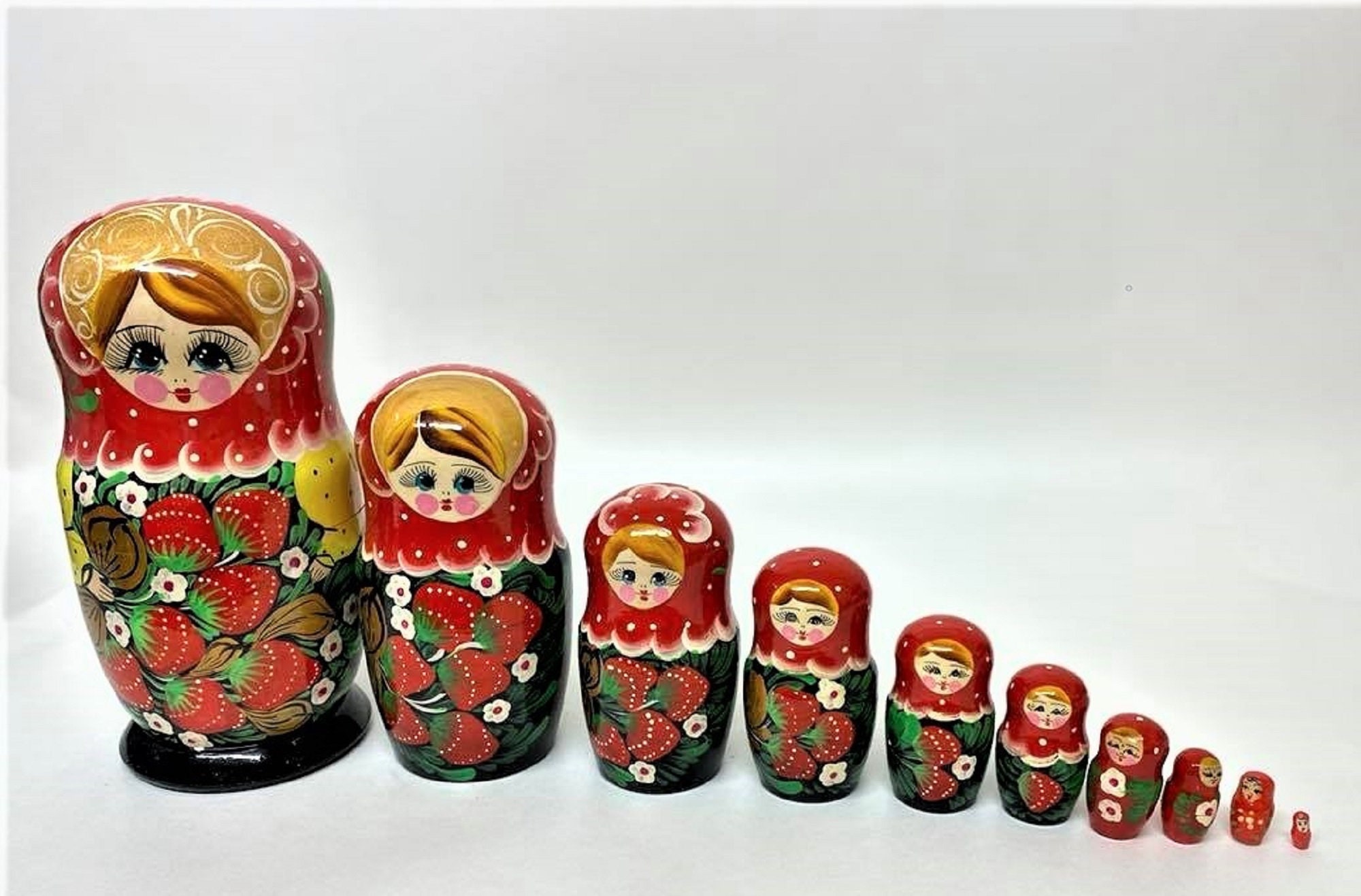 Hand Painted Russian Dolls Matryoshka Babushka Traditional 10 | Etsy
