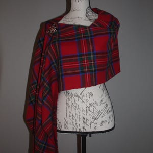 Wool Tartan Shawl/Scarf