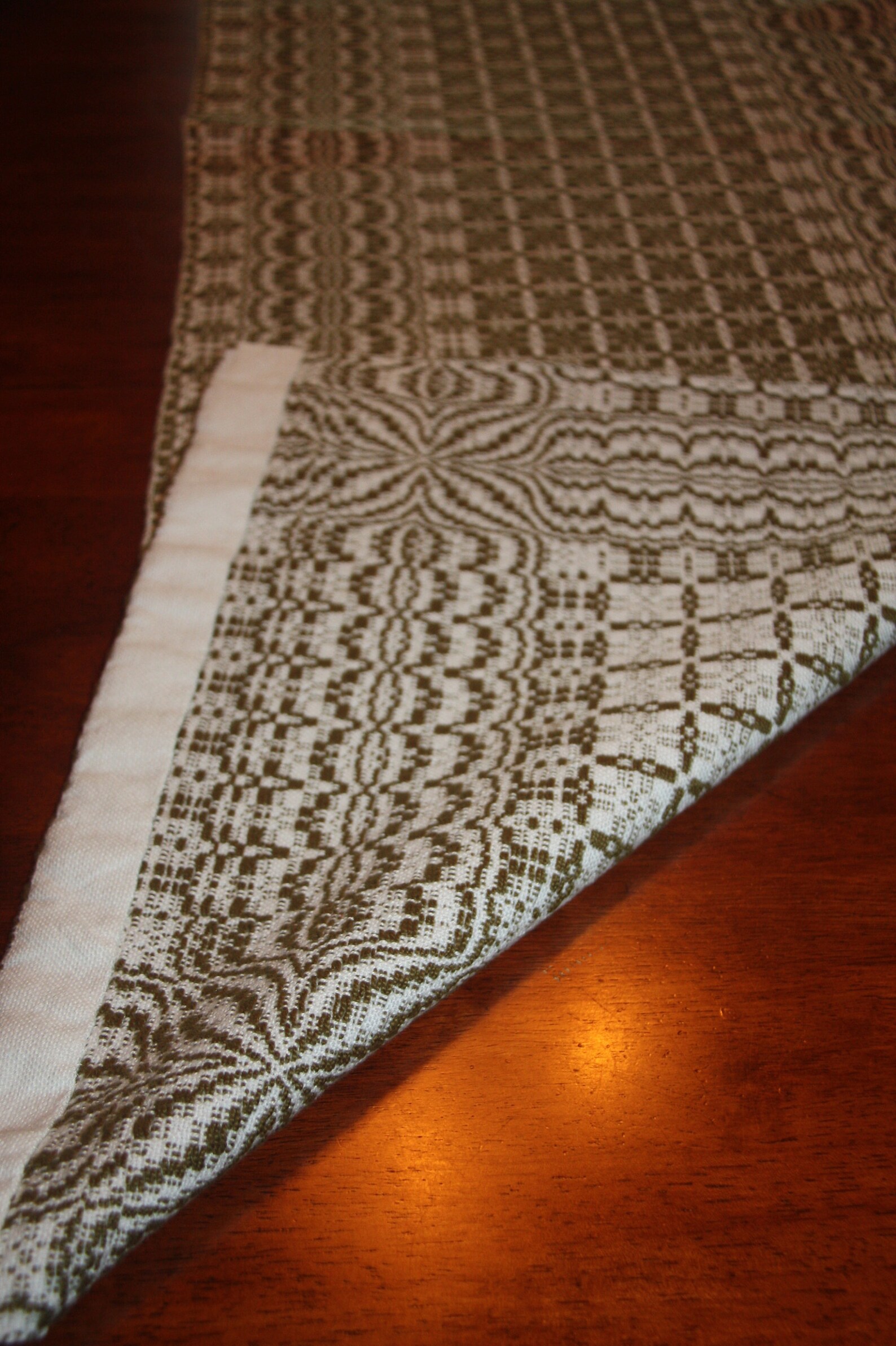 Handwoven Table Runner Olive Green Etsy
