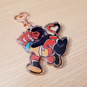 Shadowpeach Heart Keychain | Lego Monkie Kid