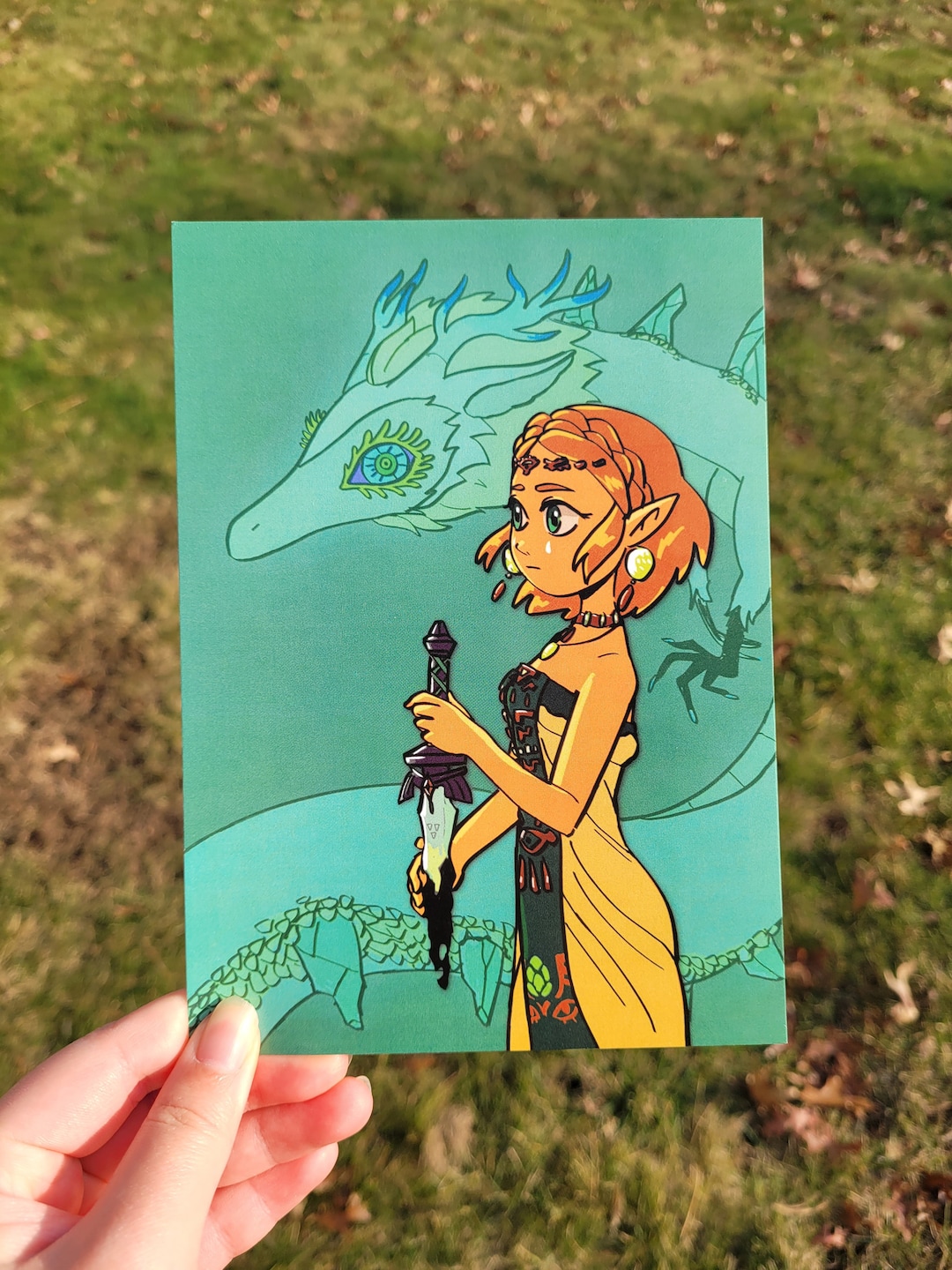 Zelda & Light Dragon Print | Tears of the Kingdom - Etsy