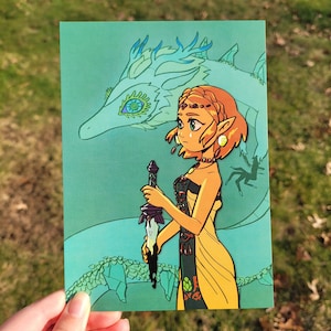Zelda & Light Dragon Print | Tears of the Kingdom