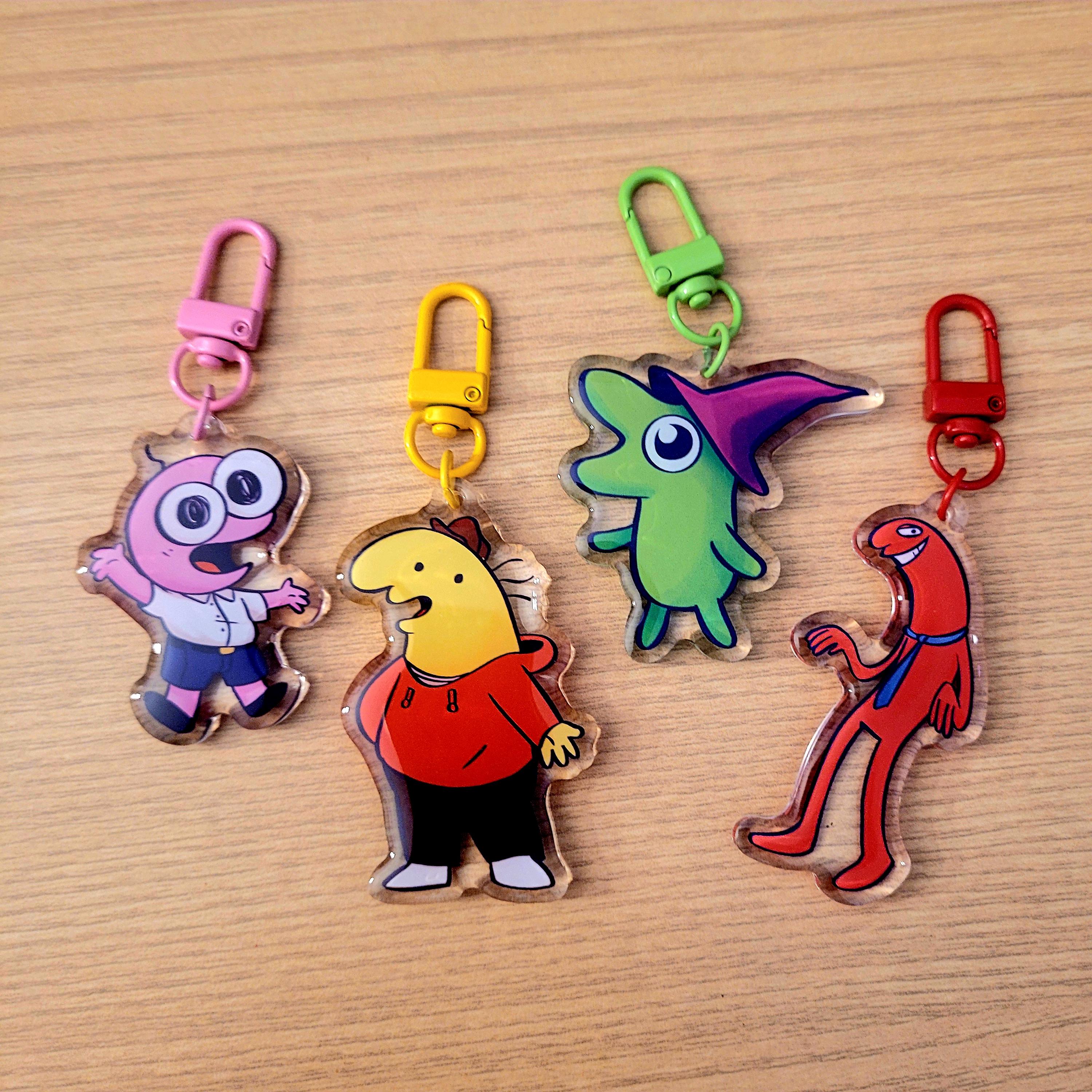 mojojojo Todd Friends Face Keychain イヌ Mojojojo Keychain Set of 4 - Japan Exclusive Cute Collection