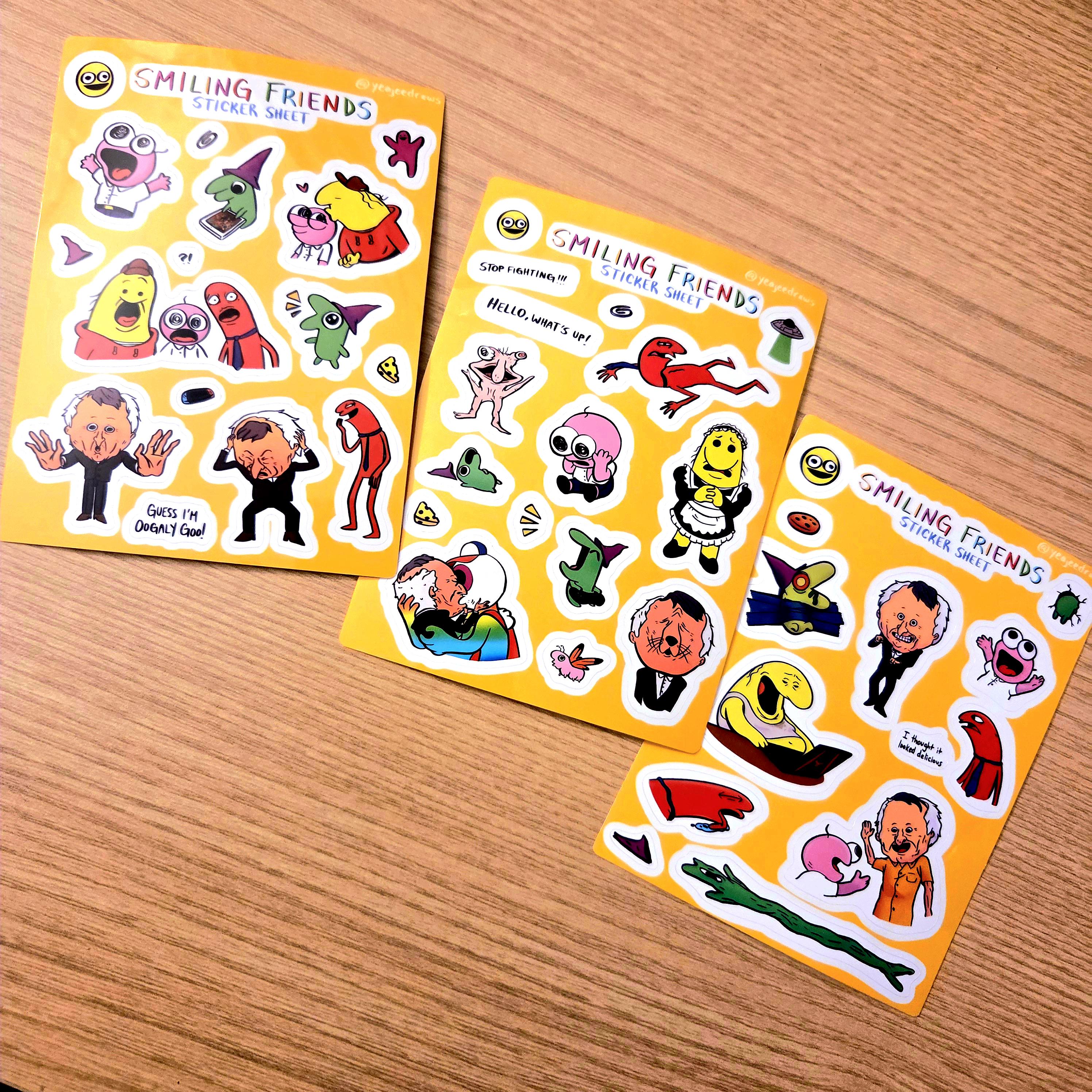 Smiling Friends Sticker Sheets - Etsy