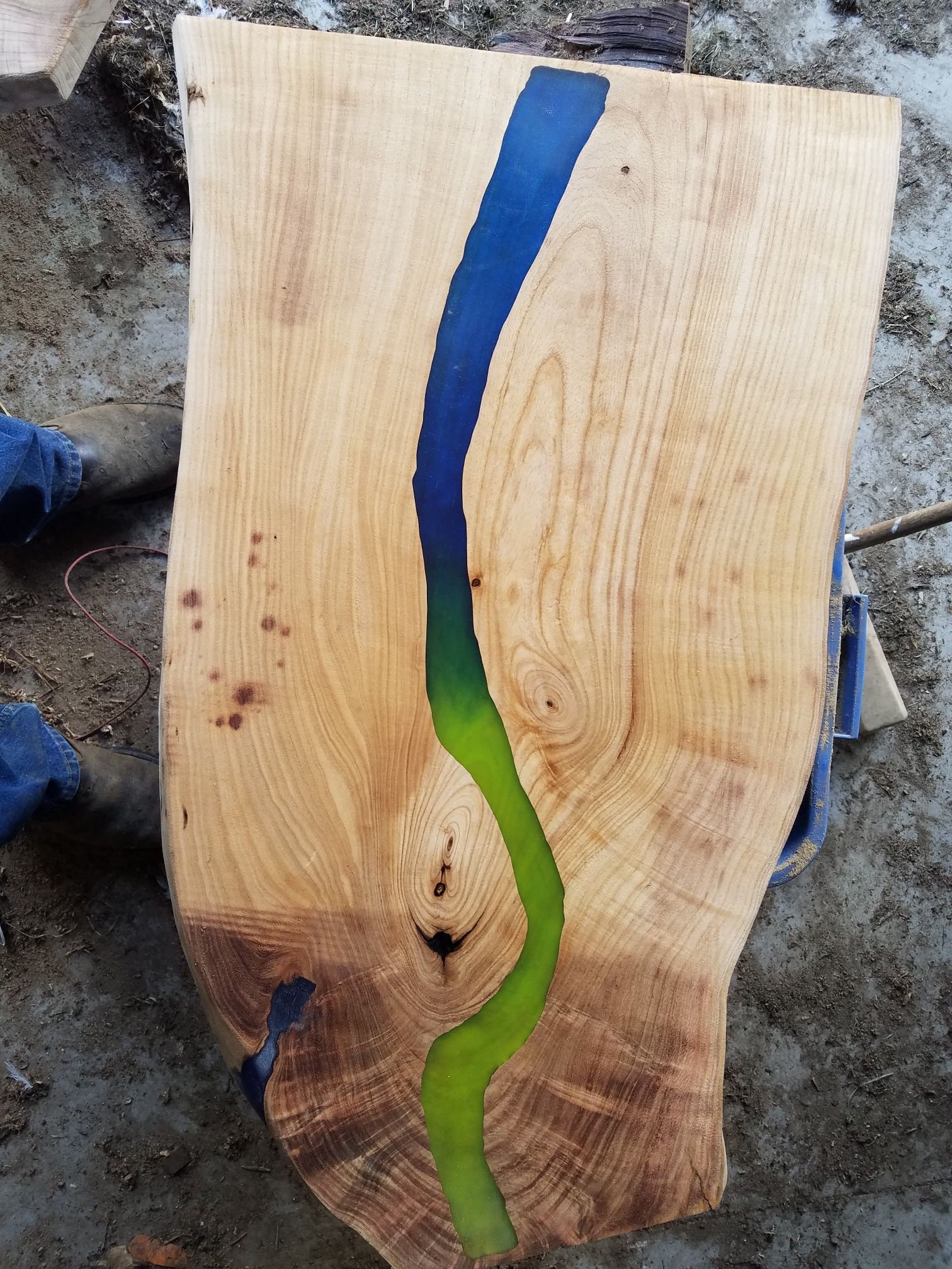 Your Own Custom River Table. Choose the Resin Color, Size and Shape of