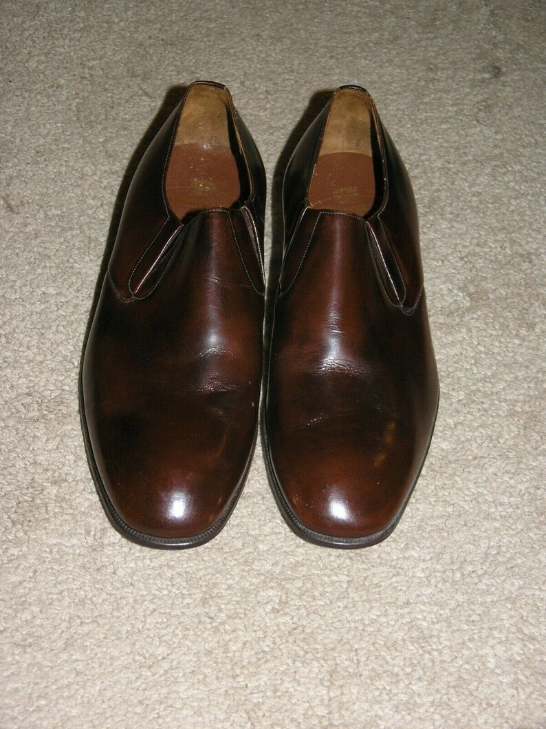 Church/'s Brummel Deadstock Vintage Chestnut Leather Half Chelseas Size 10.5 NWOB