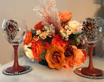 Brazen Bronze Wine Glasses