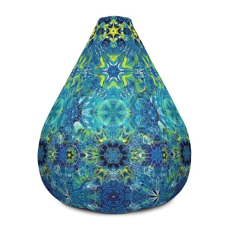 Watercolor Bean Bag Blue Bean Bag Cover Flower Bean Bag Etsy