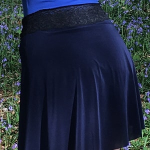 Navy and Black Lace Ballet Skirt
