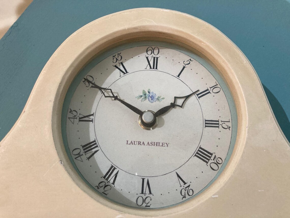 Classic Laura Ashley Mantel Clock in Cream Etsy