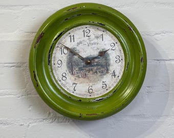 Antique Style French Wall Clock - Vintage Decor - Cottagecore - Shabby Chic