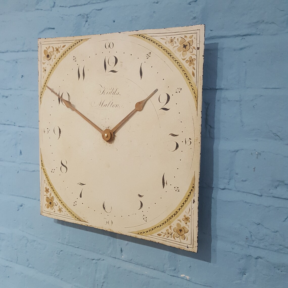 Vintage English Grandfather Clock Dial Wall Clock Early 19th Etsy UK