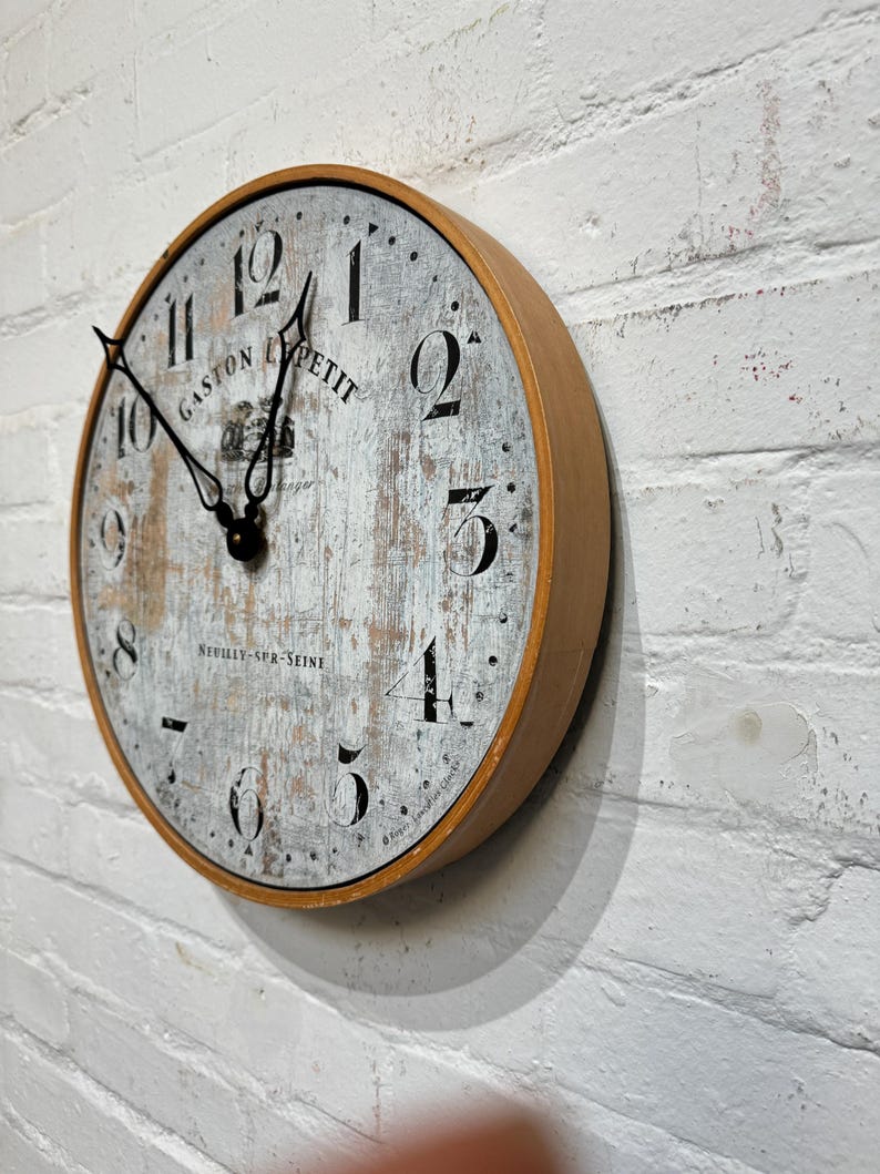 Lascelles French Wall Clock, Large, in Grey, Wall Décor, French Style