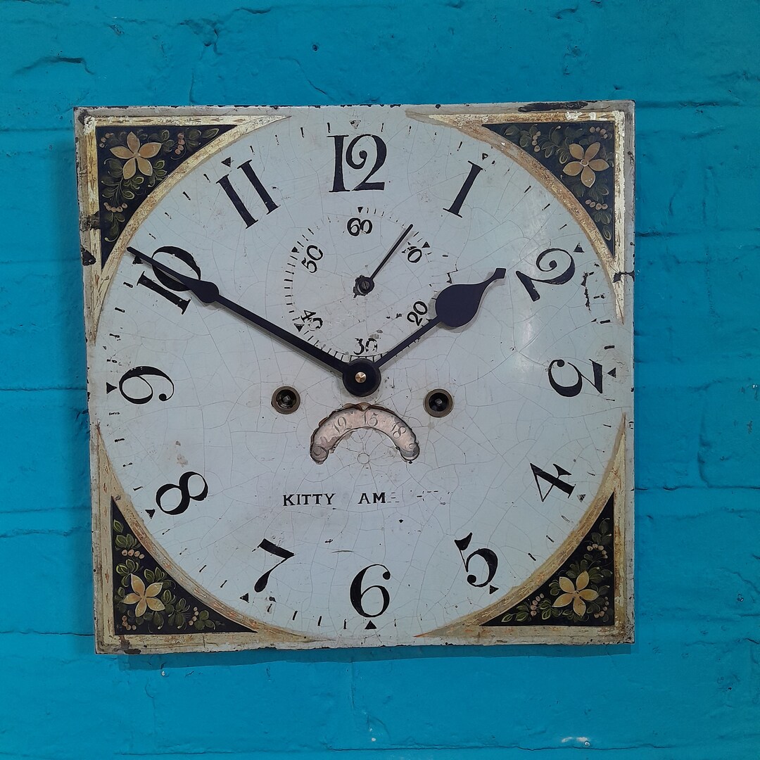 Antique Grandfather Clock Face - Working - Decoartive Victorian Clocks ...
