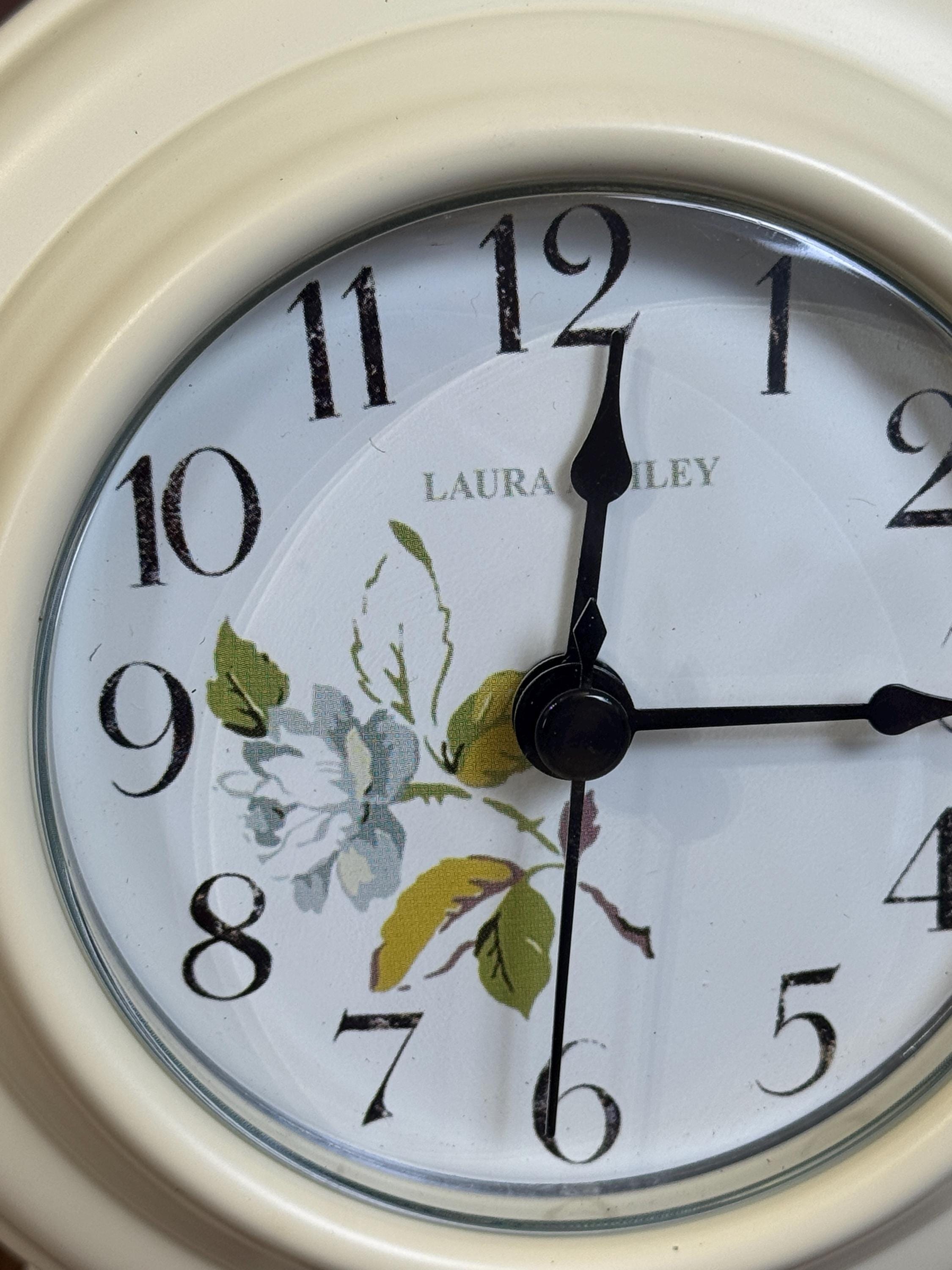 Pretty Vintage Laura Ashley Clock - Bedside Clock - Floral Decor
