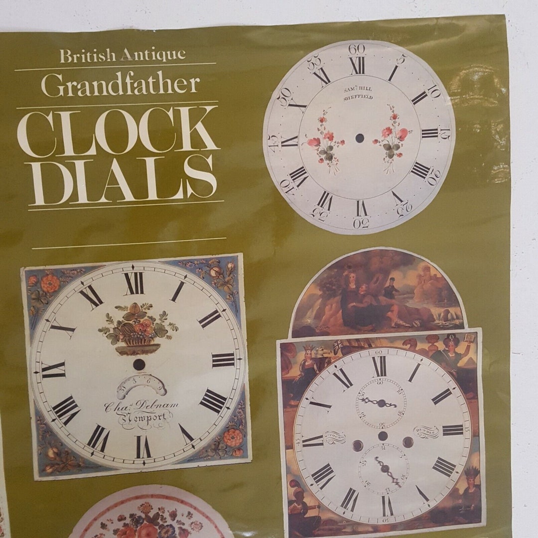 Limited Edition Poster of Grandfather Clock Dials Etsy UK