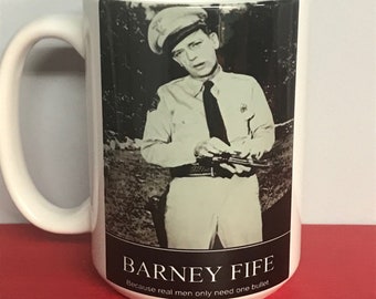 Barney Fife 15oz coffee mug, Andy Griffith Show Mayberry Classic TV Show Don Knotts Humor