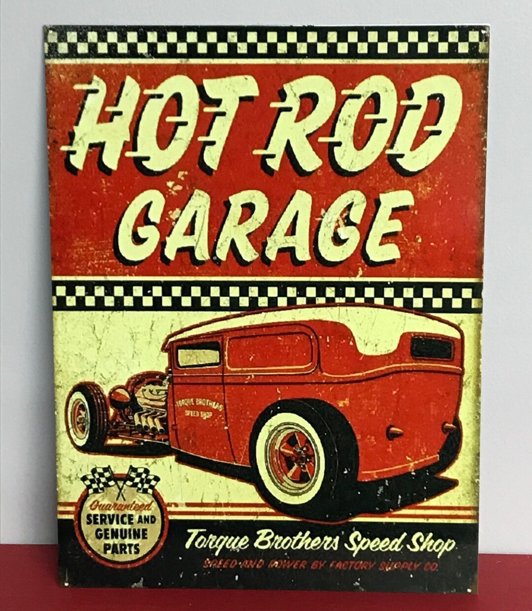 Garage Shop Man Cave Hot Rod Vintage Looking Metal Sign 9x12 Aluminum ...