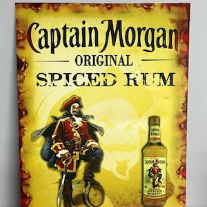 Captain Morgan Spiced Rum Sign 9x12 Aluminum UV Protected