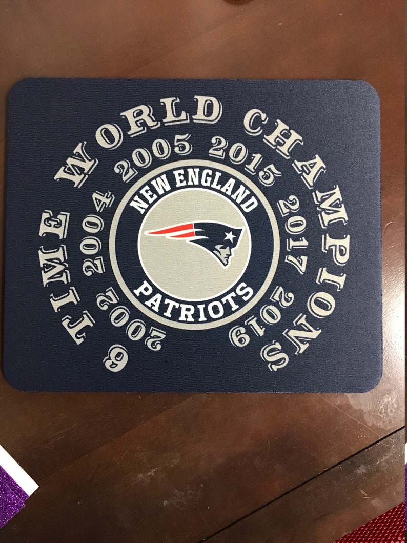 New England Patriots Mouse Pad Super Bowl NFL Champions Made Etsy