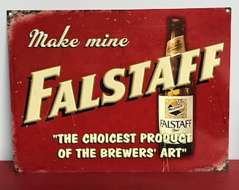 Falstaff Beer Vintage Reproduced Ad Sign 9x12 Aluminum
