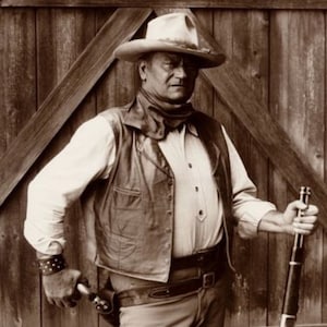 John Wayne 9x12 Aluminum Sign In One Of His Most Iconic Poses