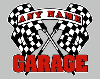 Personalized Garage Sign 9x12 Aluminum UV Protected